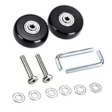 Kofferrollen Ersatz Rollen Ersatz Wheels Gummi Rollen Räder Ersatzrollen für Koffer 6mm kugellager Ersatzteile Reparatur Set Mute Gepäck Koffer (50×18×6mm)