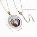 YWLI Miraculous Medal, Holy Family Necklace, Religious Gifts for Women, Golden Stainless Steel Necklace Inlaid Zircon Pendant, Fashion Religious Jewelry, Gifts for Women