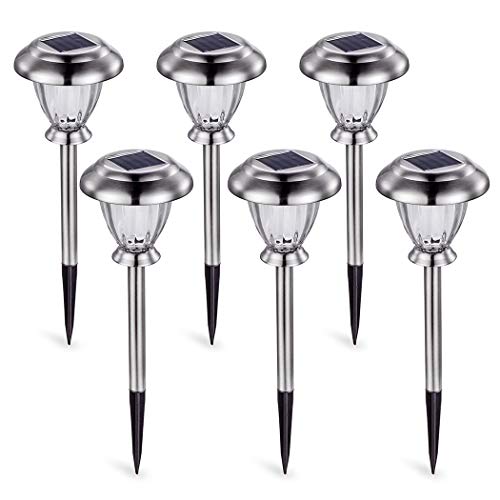 SUNWIND Outdoor Path Lights Solar Powered - Waterproof Landscape Lighting for Lawn Patio Yard Pathway Walkway Driveway (6 Pack)