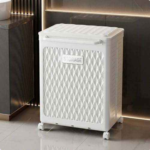 Panier à linge pliable double compartiment amovible et robuste - 3