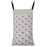 HDHYK Adjustable Space Saving Door Hanging Laundry Hamper Bag with Over Door Hooks for Dirty Laundry