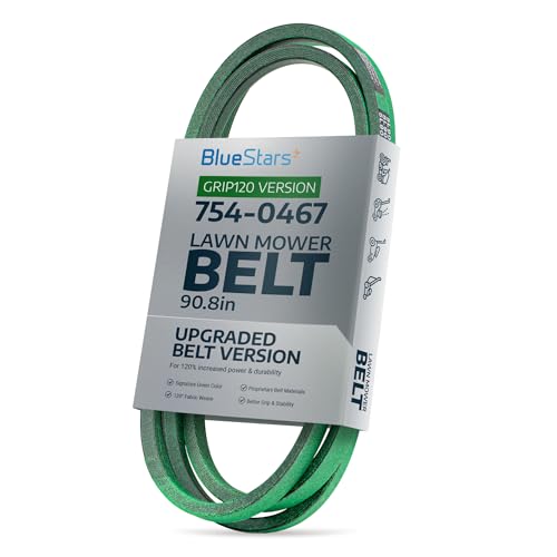 Image of [Upgraded Grip120] BlueStars 954-0467A Lower Drive Belt 5 /8 inch x 90.8 inch | For MTD Cub Cadet LTX 1040 Troy Bilt Bronco Toro 112-0301 LX460 Craftsman Lawn Mowers Replaces 954-0467 754-0467 Aramid Cord