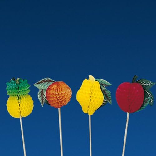 Garcia de Pou Wooden Ice Cream Decorations Fruits in Box, Wood, Assorted, 10 x 30 x 30 cm, Multicoloured