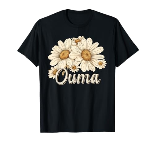 Floral Daisy Ouma Afrikaans Botanical Grandma Name T-Shirt
