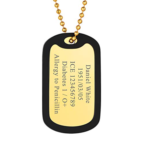 PROSTEEL Cross Necklace for Men Women, 316L Stainless Steel Dog Tag Cross/Dog Tags Military, Jesus Crucifix, Snake Cross, Black/Gold/Silver/Rose Gold/Blue Tone Cross Pendant, Come with Box 3