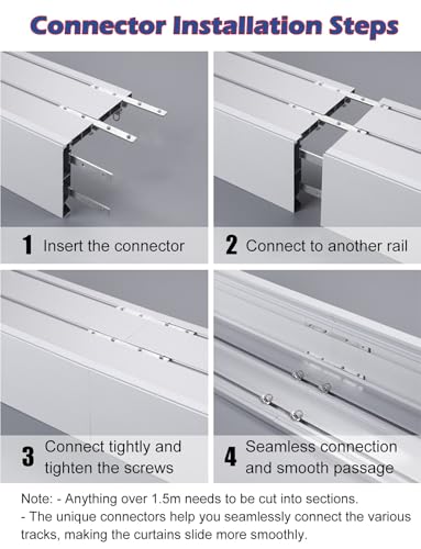 Riel de cortina de aleación de aluminio de alta resistencia con cornisa decorativa de 95 cm 5