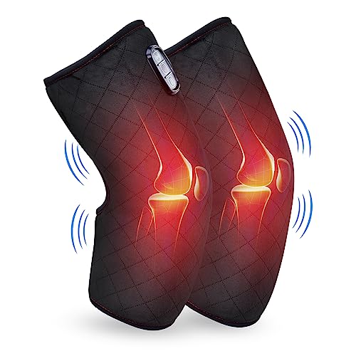 COMFIER Plug-in Heated Knee Massager for Knee Pain Relief with Vibration & Heat,Father Day Dad Gifts for Men,Knee Heating Pad Pair, Knee Warmers for Men Women Seniors,Leg Massager, FSA Eligible HSA by COMFIER - Used condition - US$44.17