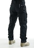 ZAPT Tactical MOLLE Ripstop Combat Hose Armee MultiCam/TACS LE Camo Hosen für Herren, Solid Black, Medium