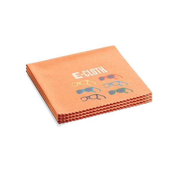 e-cloth Glasses 3 Pack Microfiber Cleaning Cloths, Orange, 3