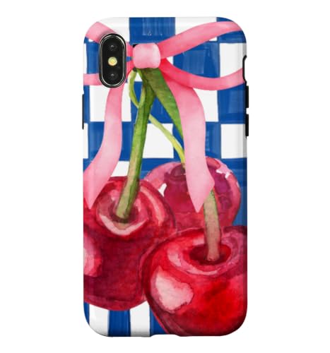 Italian Summer Cherries Coquette Coastal Botanical Decor �X�}�z�P�[�X iPhone X/XS �p