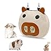 Zhilishu Rabbit Hay Feeder Bag, Hay Feeder for Guinea Pig Timothy Hay Feeder Dispenser Storage with 2 Hanging Hooks for Bunny Small Animal Cage Mess Free (Brown)