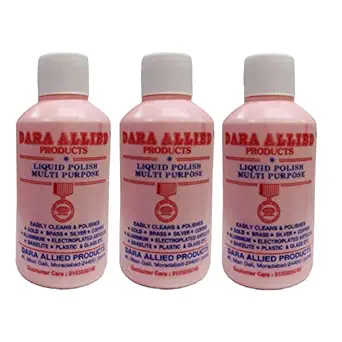 RABBIT BRAND Dara Allied Polish for Brass, Copper, Metal (100 ml, Pink) Pack of 3