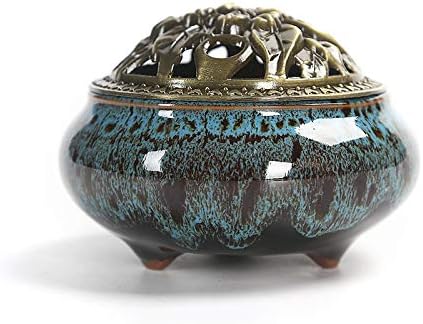 Quemador de incienso de cerámica, soporte para quemador de incienso en barra de cono de bobina, adornos para el hogar, asiento de incienso,