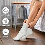 Beaulov 5 Pares de Calcetines de Lana Merino para Mujer Calcetines de Bota de Invierno, Gruesos y Cálidos con Puño Ancho, Crew Cómodos para Damas, Ideal como Regalo