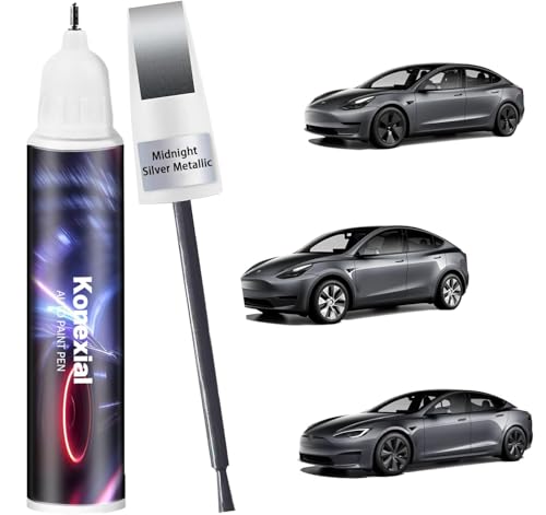 (Midnight Silver Metallic PMNG) Car Touch up Paint Compatible with Tesla Model Y/3/X/S, Premium Car Scratch Remover for Deep Scratches, Car Paint Pen Scratch Repair Two-In-One Touch Up Paint