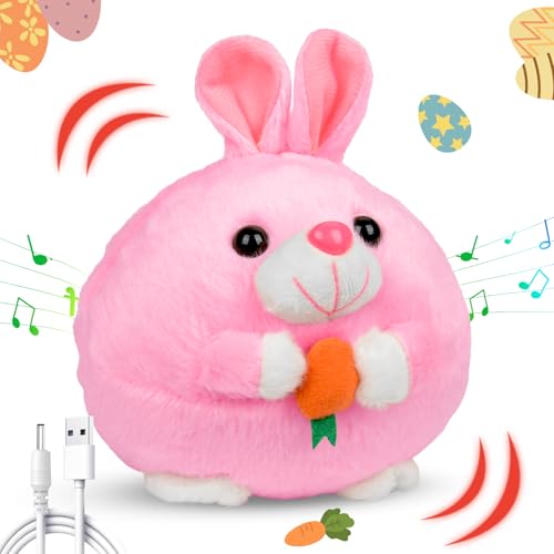 xinrongda Interaktives Hundespielzeug, Bewegendes Hundespielzeug Ball Elektrisch, Interaktiver Spielball für Hunde, Magic Ball mit Klang und Hüpferei, Haustier Hunde Trainingsball für Ostergeschenke