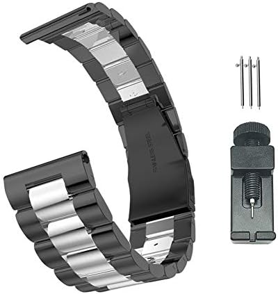 Amazon Com V Moro Strap Compatible With Galaxy Watch 46mm 19 Bands Galaxy Watch 3 45mm Band Men Solid Stainless Steel Replacement For Samsung Galaxy Watch3 45mm Galaxy Watch 46mm 19 Gear S3 Silver Black Cell Phones Accessories