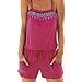 Produktbild MRULIC Damen Träger Jumpsuit Overall Einteiler Romper Hosenanzug Kurz Rückenfrei Ärmellos V Ausschnitt Stretch Locker (Pink,EU-36/CN-M)