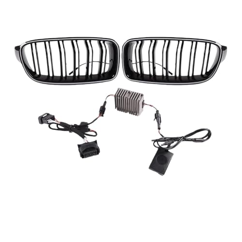 Calandre F30 F35 Remplacement Look Vieillissant par Double Ligne Noir Brillant LED