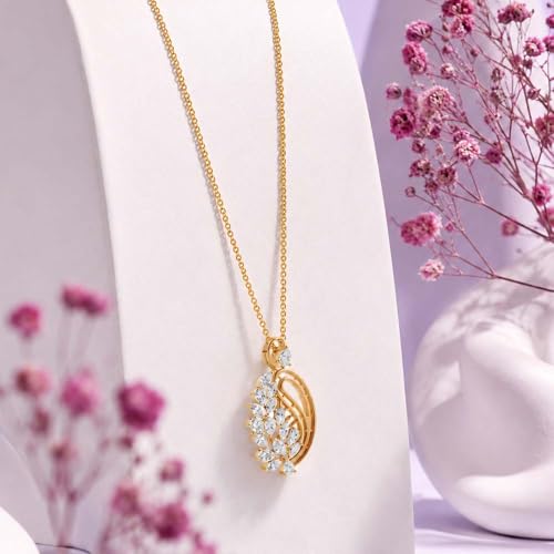 Image of Miss Highness 925 Silver Leaf Pendant Necklace for Women & Girls | Minimal Daily Wear | Silver Jewellery With Authenticity Certificate | Gift for Girlfriend Wife | With Chain Pendant