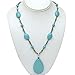 Gem Stone King Stunning Green Simulated Turquoise Howlite and Multi Gemstones Crystals Fashion Necklace | 18 Inch
