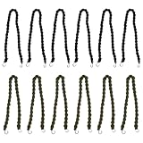 SKISUNO 12個入り ブーツバンド 伸縮性レッグスト ブラウジングロープ アウトドア活動用 サイクリングブーツスト ポリエステルとアルミニウム合金製