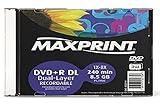 MÍDIA DVD+R Dual Layer Gravável MAXPRINT 8.5 GB - 240 MIN - 8X - Slim