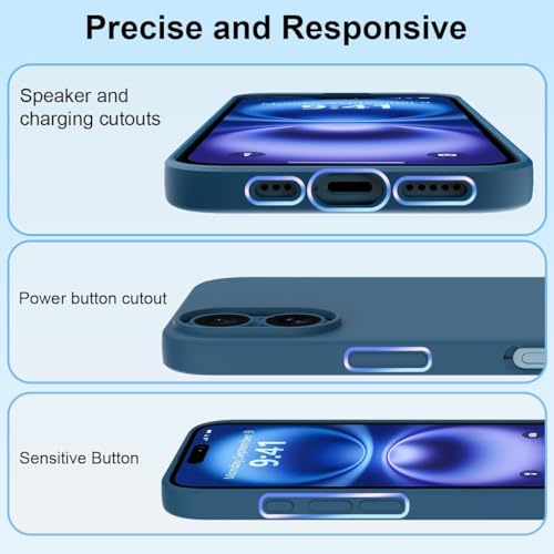 Image of Back Cover Compatible with iPhone 17 Case (6.3) Soft Touch Slim Liquid Silicone Full Protection Shock Proof Back Cover for iPhone 17 (SC Blue)