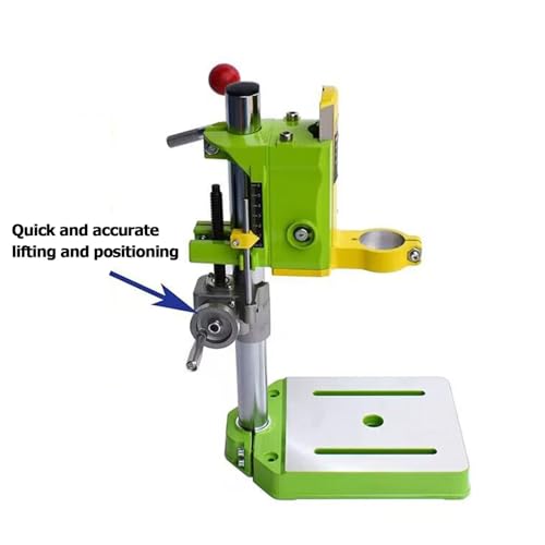 Zpblwt Supporto Per Trapano A Colonna, Multifunzione Trapani A Colonna Con Morsa E Banco Da Lavoro, Regolabile In Altezza Per Trapano, Fori Precisi, Verde - 7