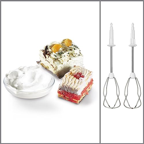 Bosch Bosch Handrührer MFQ3530, Handrührgerät, 2 Rührbesen, 2 Edelstahl-Knethaken,spülmaschinengeeignet, 5 Stufen, 450 W, weiß - Detailansicht 2 | Mixer