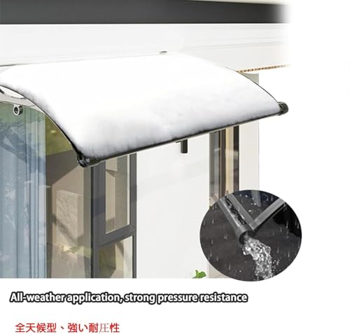 Auvent d'extérieur arqué avec structure robuste pour la protection durable du porche