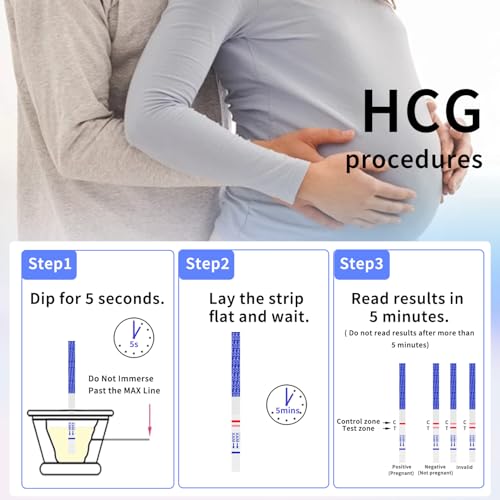 Image of Pregnancy Test Strips Kit with Cup:30HCG + 30 Urine Cups Set HCG Detection Home Pregnancy Test, Extra-Wide 5mm HCG Pregnancy Strip Test Kit,Over 99% Accuracy, Individually Wrapped