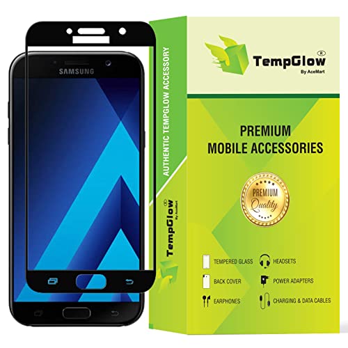 Image of Screen Protector for Samsung Galaxy A7 (2017) (Black) Tempered Glass Edge-to-Edge 6D Screen Guard With Installation Kit