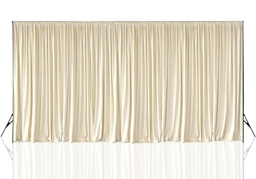 Rideau décoratif ivoire en polyester 3x6m pour mariage et événements