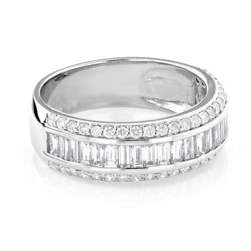 10K 14K 18K Gold Men's Moissanite Wedding Band Ring D Color Moissanite Half Eternity Band Ring for Men Birthday Anniversary Luxury Jewelry for Him Size 4-162