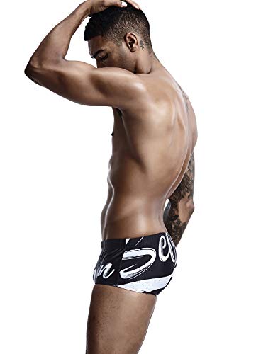 SEOBEAN Mens Low Rise Sexy Surfing Boxer Brief Swimwear4