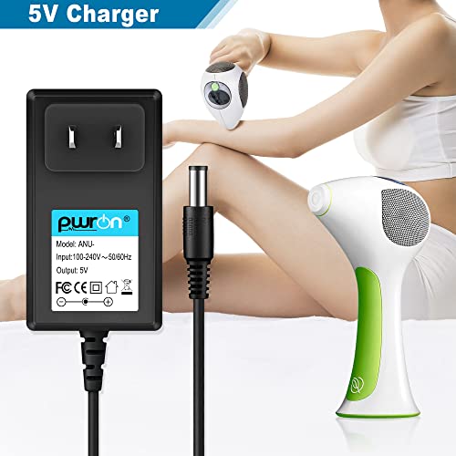 PwrON 5V Replacement for Tria Charger Compatible with Tria Beauty 4X 3X LHR 4.0 3.0 2.0 THR-25 UM318-0530 UM310-0530 PSM10A-050 PSC12A-050 US312-0523 Power Cord - Thumbnail 3