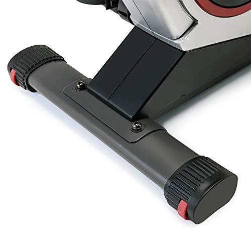 Marcy Regenerating Recumbent Exercise Bike with Adjustable Seat, Pulse Monitor and Transport Wheels ME-706
