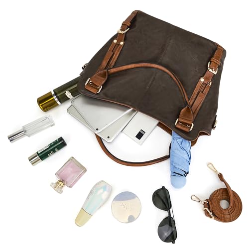 Image of Crossbody Bags for Women Large Hobo Purse Shoulder Handbag Wallet Set 2PCS | Soft PU Leather,Total 9 Pockets,Large Capacity,with a Spacious Functional Wallet,Detachable Shoulder Strap,Stylish Design