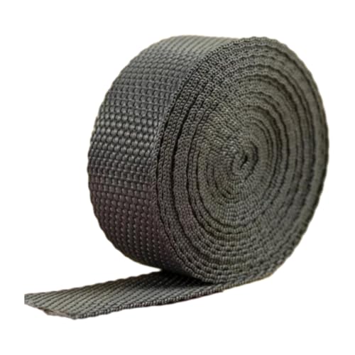Cinta de Polipropileno de 5 m, 20-50 mm, 1,1 mm de Grosor, para Costura de Correas, Accesorios de bies,Gris Oscuro,50 mm
