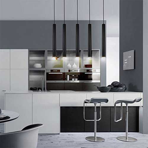 Lámpara Colgante LED 3W cilindro negro decoración 3