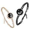 Long Distance Touch Bracelets, Couples Bracelets, Remote Smart Matching Couples Bracelet for Long Distance Relationships, Suitable for Girlfriend, Boyfriend, Xmas Gifts