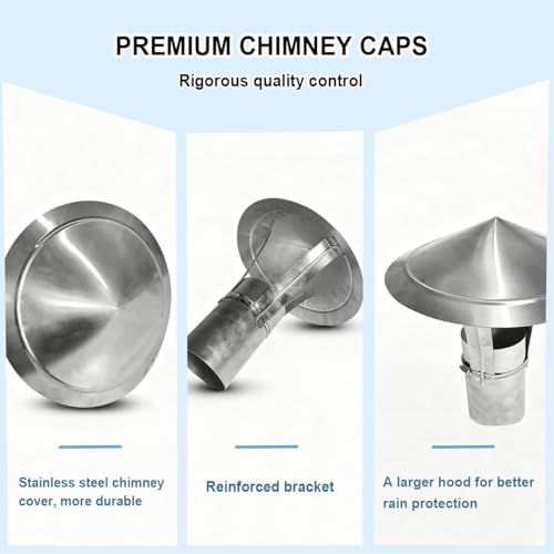Protection de cheminée durable en acier inoxydable à cône supérieur - 3