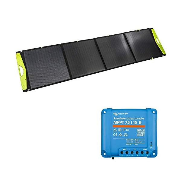 WATTSTUNDE SolarBuddy 200W Solarkoffer - Hardcover Solartasche WS200SB - faltbares Solarmodul direkt mit USB Anschluss…