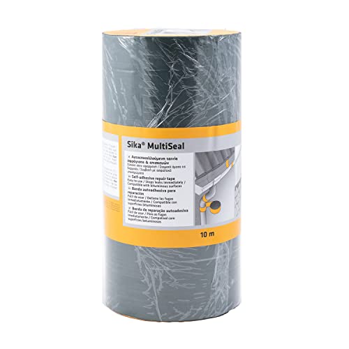 SIKA - Cinta de sellado autoadhesiva y resistente a la rotura Multiseal - Gris - Resistente al agua y a los rayos UV - Puede ser pintada - 300 mm x 10 m