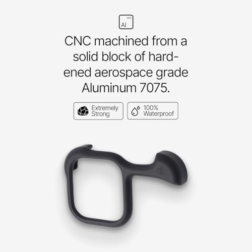 Image of Arc Pulse Compatible with iPhone 16 Pro Phone Case (2024), Minimalist Protective Shock Absorption Aerospace Grade Aluminum Shells + Elastomer Inlays Easy Fit 6.3 inch (Aluminum Matte Black)