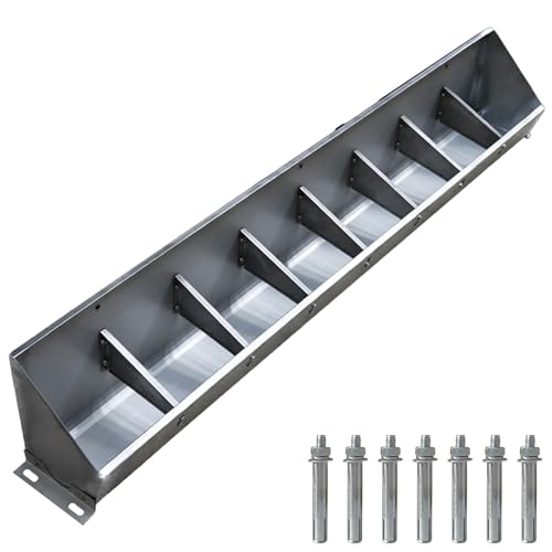 Mangeoire pour bétail double face en acier inoxydable - 2