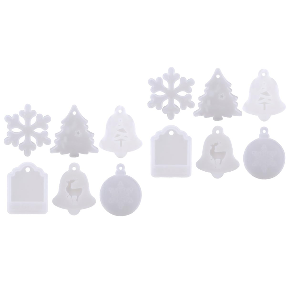 SHINEOFI 2 Series Moldes De Silicona Navideños Moldes Para Pasteles Moldes Caseros Moldes Para Hornear Moldes Redondos Para Chocolate Utensilios Para Hornear Fondant De 6 piezas*2