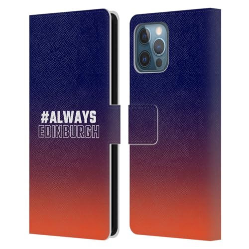 Funda iPhone 12 Pro Max Edinburgh Rugby carcasa de cuero para aficionados en el día a día