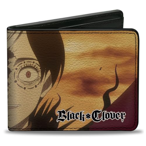 Crunchyroll Wallet, Bifold, Black Clover Vanica Megicula Devil Host Pose and Title Logo, Vegan Leather